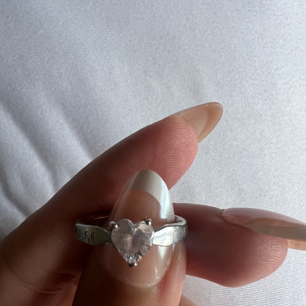 Beautiful Heart-Shaped Silver Ring - With Bible Verse Around It 💍
